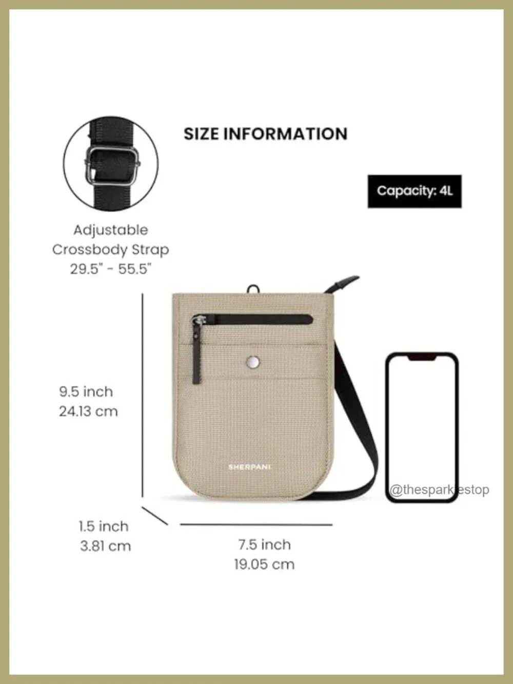 Recycled Nylon Anti-Theft Crossbody Bag RFID Protected Lightweight